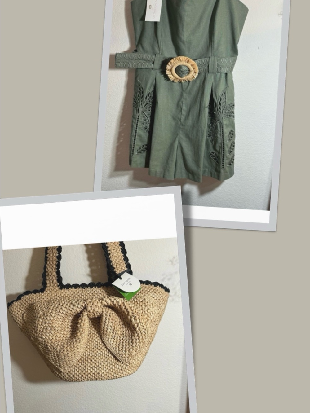 NWT Caroline Constas Romper & Kate Spade Tote Bag SET